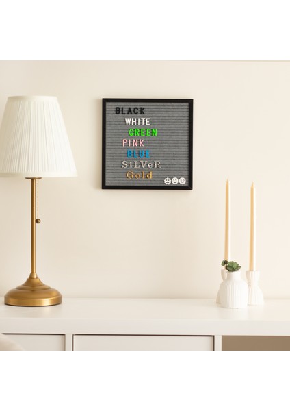 Ahşap Çerçeveli Keçe Harf Panosu (Beyaz Harf), Özel Keçe Letter Board 170 Parça Harf ve Sembol Dahil | Bebek Fotoğraf Panosu modelleri