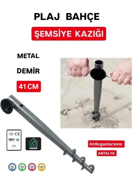 Metal Demir Plaj Bahçe Kamp Şemsiyesi Yer Sabitleme Kazığı