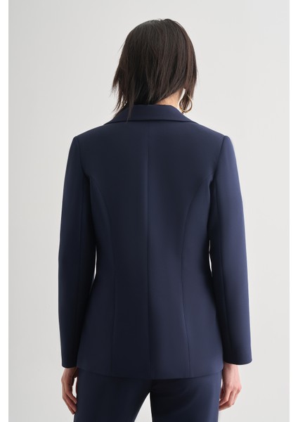 Lacivert Tek Düğme Klasik Blazer Ceket fırsatları