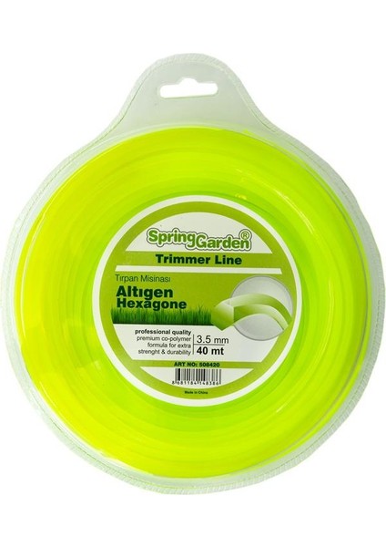 Motorlu Tırpan Misinası 3.5 mm 40 mt Altıgen (Diken, Ot, Çimen Kesme)