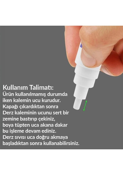 2 Adet Kalıcı Derz Kalemi Su Bazlı Fayans Yenileme Derz Kalemi indirimleri