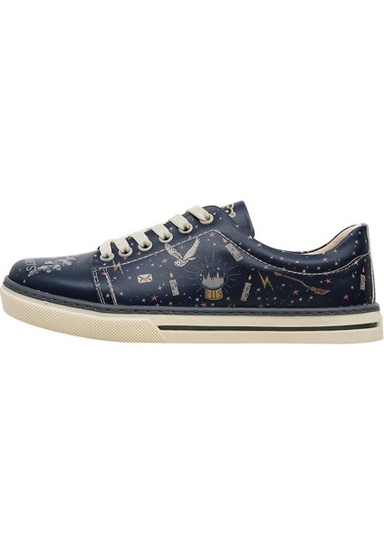 Kadın Vegan Deri Lacivert Sneakers - Warner Bros Stay-At-Hogwarts Tasarım modelleri