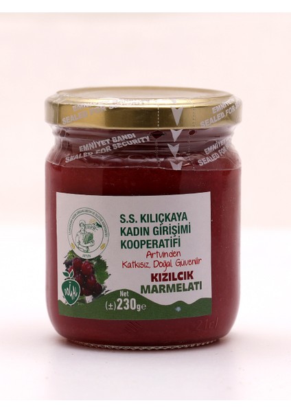 Kızılcık Marmelatı (Doğal, Katkısız, Ev Yapımı) 230 GR