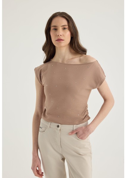 Büzgülü Crop Tshirt