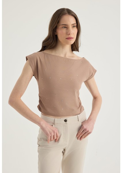 Büzgülü Crop Tshirt fiyatları