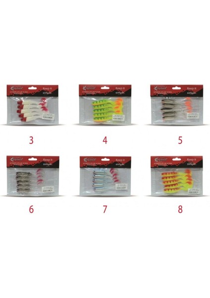 Taifun Soft Renk:8 10 cm Levrek Silikonu 5 Adet