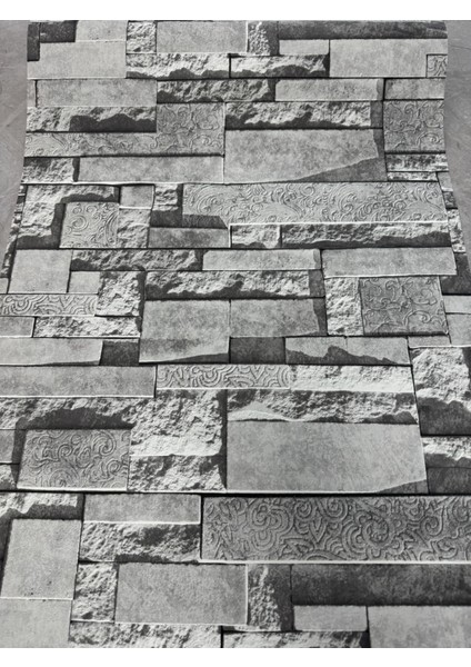 3 Boyutlu Taş Desenli Ithal Duvar Kağıdı - 5 M² - Tutkal Dahil