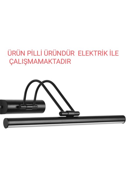 50 cm Siyah Pilli Aplik Ayna Üstü ve Tablo Aydınlatması