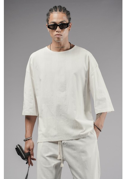 Oversize Kalıp Keten Alt Üst Takım