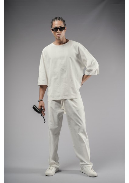 Oversize Kalıp Keten Alt Üst Takım fırsatları