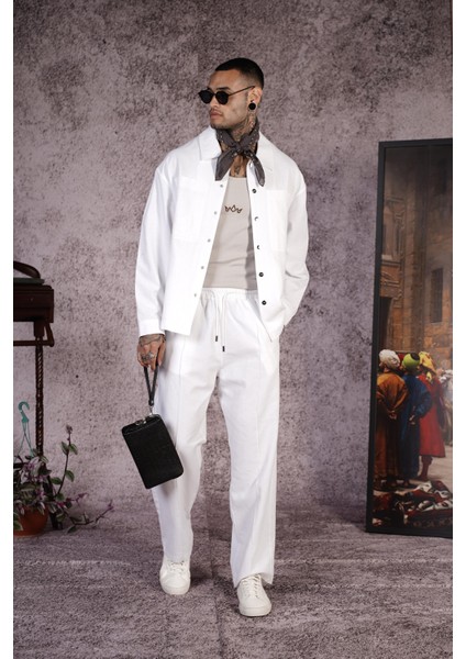 Baggy Kalıp Önü Çıma Detaylı Erkek Gabardin Pantolon fırsatları