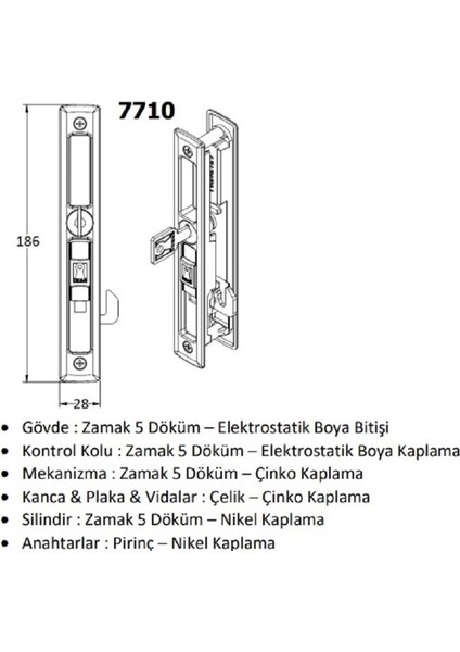 Alm Sürme Kilit Kancalı Anahtarsız (Kilitsiz) fırsatları