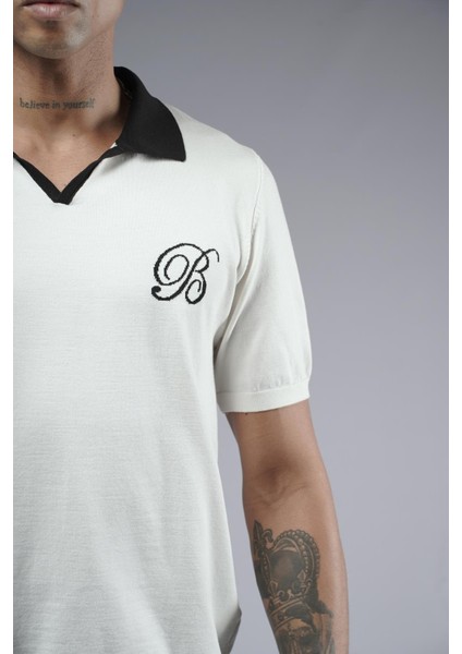 Polo Yaka Reglan Kol Regular Kalıp Triko Tişört modelleri