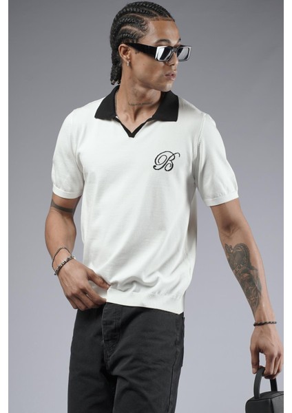 Polo Yaka Reglan Kol Regular Kalıp Triko Tişört fırsatları