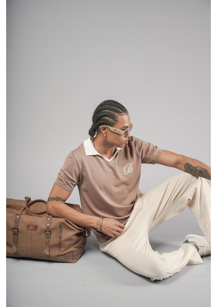 Polo Yaka Reglan Kol Regular Kalıp Triko Tişört
