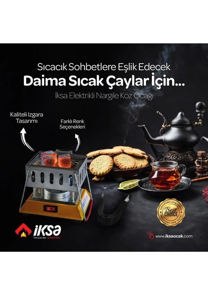 Elektrikli Nargile Köz Yakma Makinası Nargile Kömür Ocağı Yeni Model 1000W Köz Taşıma Tepsili