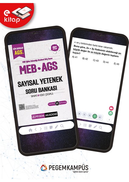 Meb-Ags Kim Korkar Sayısal Yetenek Tamamı Çözümlü E-Soru Bankası fiyatları