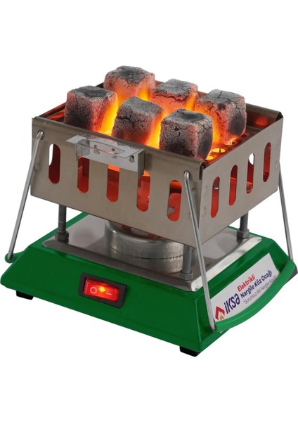 Elektrikli Nargile Köz Yakma Makinası Nargile Kömür Ocağı Yeni Model 1000W Köz Taşıma Tepsili