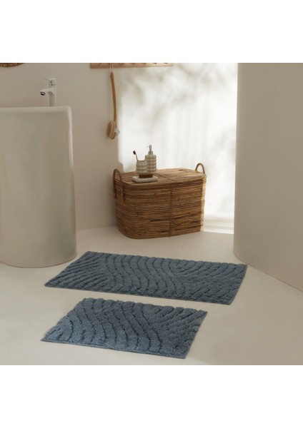 Roma 2'li Banyo Paspası Indigo