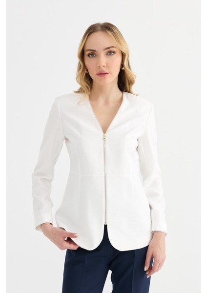 Önü Fermuarlı V Yaka Ceket fiyatları