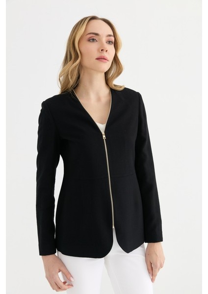 Önü Fermuarlı V Yaka Ceket indirimleri