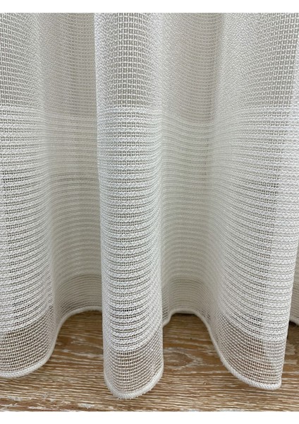 Modern Yeni Sezon 2 Sıra Bantlı Zırh Görünümlü 1/2,5 Orta Pile Tül Perde fiyatları