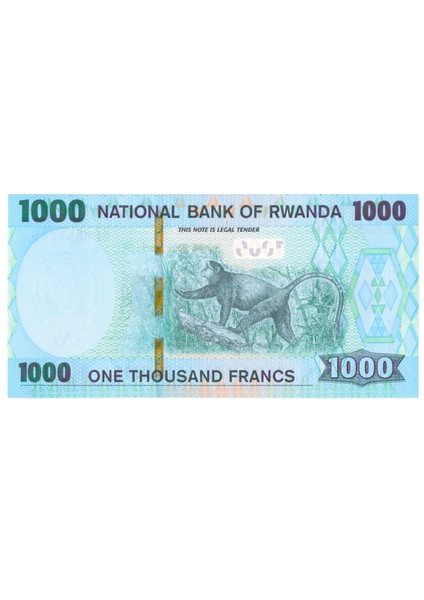 Rwanda 1000 Frank 2019 Çil Yabancı Kağıt Para