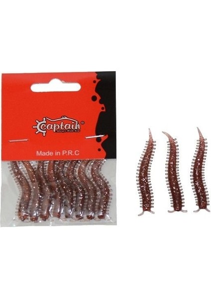 Ajibishi Silk Worm Renk:1 5.5 cm Lrf Silikonu 8 Adet