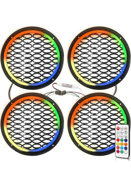 Midrange Kapağı Neon Pixel Ledli Animasyonlu 20CM 4 Adet