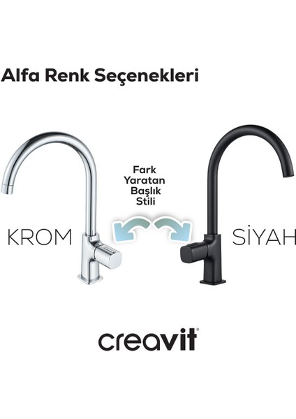 Alfa Mutfak Armatürü Krom modelleri