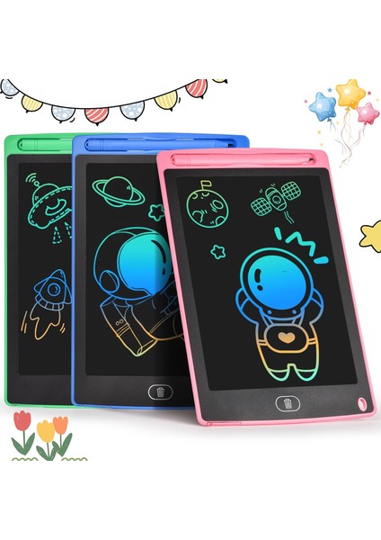 3pcs 1 Pakette Çocuk Oyunları Için LCD Yazma Tableti Çizim Doodle Tahtası (Yurt Dışından)
