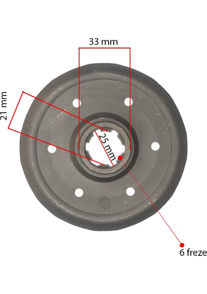 Çapa 25 mm Frezeli Balata Tası