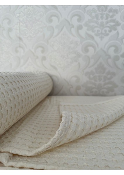 Premium %100 Pamuk Çift Kişilik Yazlık Pike, Yatak Örtüsü, Terletmez Kumaş(Krem RENK)(240X200CM) fiyatları