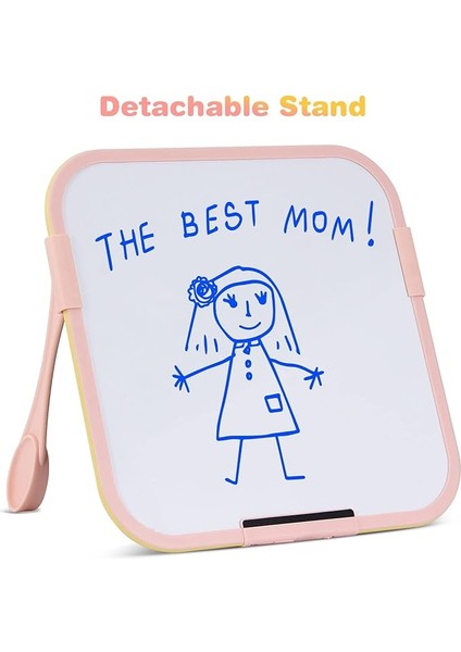 LCD Yazma Pedi 14 Inç Çocuklar Çift Grafiti Tahtası, Renkli Çizim Pad Öğrenme Eğitici Oyuncak, 3 4 5 6 7 8 Yaşında Kız Erkek Ayrılabilir Standlı Hediye Oyuncak, Siyah1 (Yurt Dışından)