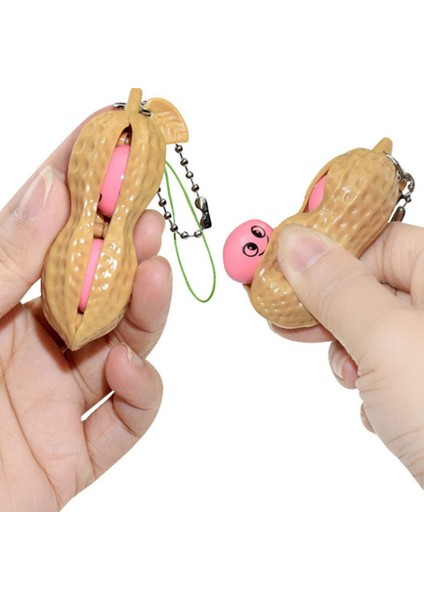 Fıstık Edamame Fıstık Sıkma Kolye Oyuncaklar Anksiyete ve Stresi Azaltmak Için, Anahtarlık Kolye Telefon Zinciri Fıstık1 (Yurt Dışından)
