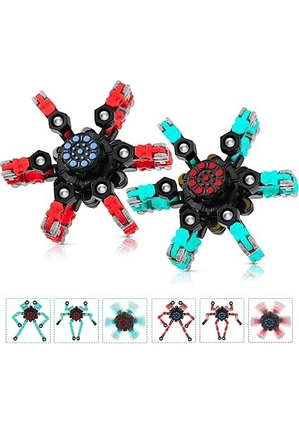 Adet Parmak Ucu Spin Top Oyuncak, Parmak Ucu Gyro Parmak El Spinner Oyuncak Dönüştürülebilir Zincirli Dönen Top Odak Oyuncak Çocuklar Yetişkinler Için Mekanik Spiral Twister 1 (Yurt Dışından)