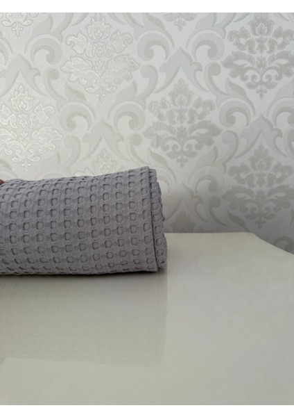 Premium %100 Pamuk Çift Kişilik Yazlık Pike, Yatak Örtüsü, Terletmez Kumaş(Gri Renk) (240X200CM)