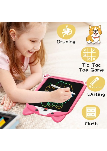 LCD Yazma Tableti Kurulu, Oyuncaklar 10 Inç Renkli Doodle Çizim Tablet Pedi Silinebilir Yeniden Kullanılabilir Elektronik, Oyuncaklar (Yurt Dışından)