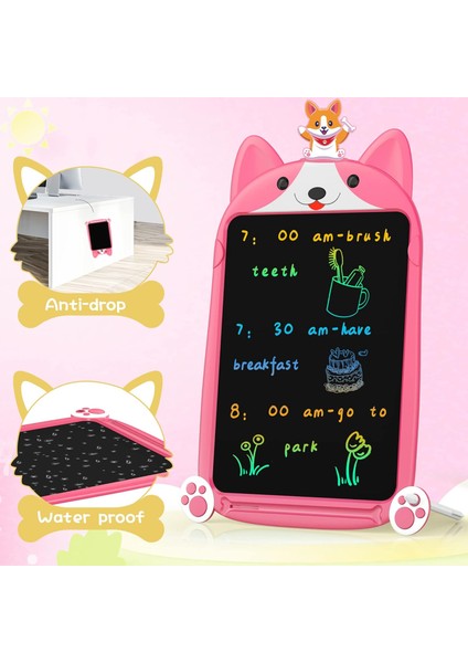 LCD Yazma Tableti Kurulu, Oyuncaklar 10 Inç Renkli Doodle Çizim Tablet Pedi Silinebilir Yeniden Kullanılabilir Elektronik, Oyuncaklar (Yurt Dışından)