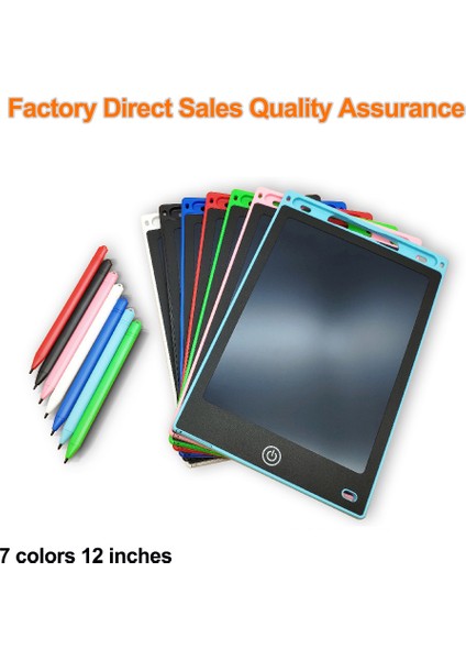 12 Inç 2 Stilleri LCD Yazma Tablet Çizim Tahtasında Tekrarlanabilir Silinebilir ve Yazılabilir LCD El Yazısı Pedi Çocuk Erkek Kız1 (Yurt Dışından)