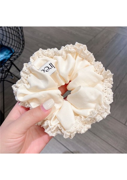 Yeni Kore Dantel Trim Saç Kravat High-End Kalın Halkası At Kuyruğu Saç Kravat Saç Kravat ve Kadın Saç Ipi Saç Süsü (Yurt Dışından)