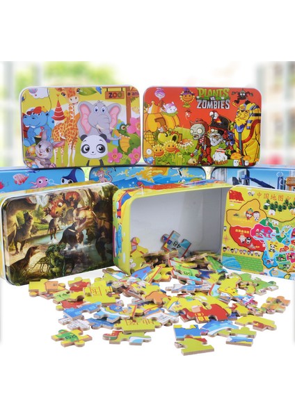 100 Parça Teneke Kutu Puzzle, Çocuk Erken Eğitim, Eğitici Ahşap, Çizgi Film, Çizgi Film, Uçak, Anaokulu, Oyuncak, Hediyeler (Yurt Dışından) modelleri