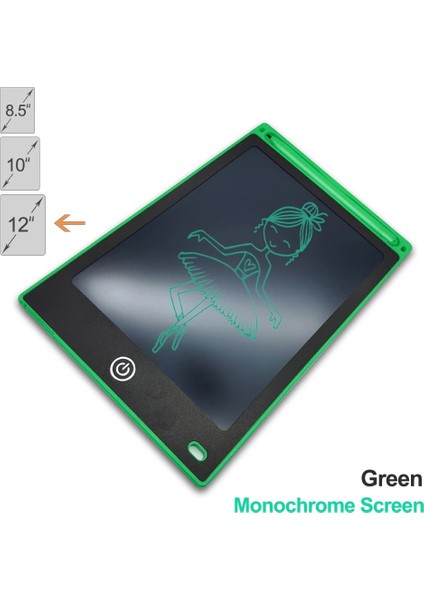 12 Inç 2 Stilleri LCD Yazma Tablet Çizim Tahtasında Tekrarlanabilir Silinebilir ve Yazılabilir LCD El Yazısı Pedi Çocuk Erkek Kız1 (Yurt Dışından)