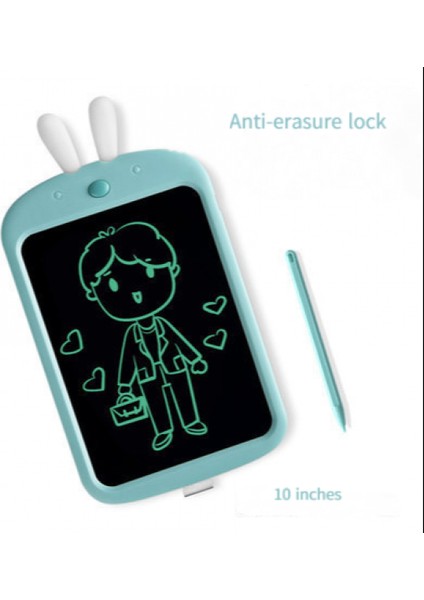 LCD Yazma Tableti 10 Inç Ekran Çizim Tableti, Çocuklar Için Doodle ve Karalama Tahtaları, 3 - 12 Yaşındaki Kızlar Için Elektronik Eğitici Öğrenme Oyuncakları (Mavi)1 (Yurt Dışından)