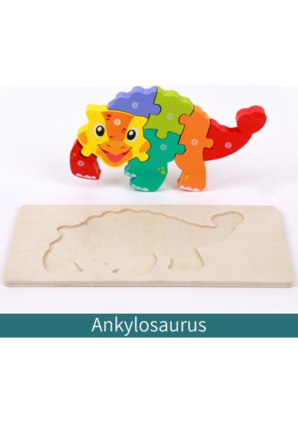 Ahşap Çocuk Eğitici Oyuncaklar 4-6 Erken Eğitim Bilişsel Yapı Taşları Hayvan Trafik Şekil Eşleştirme 3D Bulmaca (Yurt Dışından)