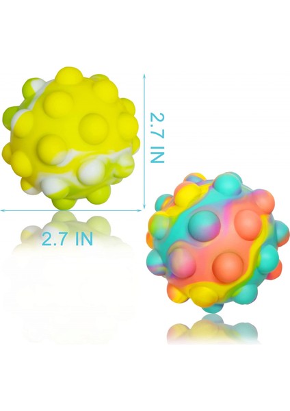 Adet Pop Topları Fidget Oyuncakları, 3D Silikon Sıkıştırılmış Kabarcık Topları, Duyusal Fidget Oyuncaklar Çocuklar Yetişkinler Için Hediye Ödülleri Parti Iyili1 (Yurt Dışından)