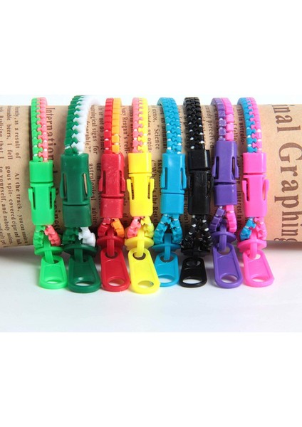 Dostluk Fidget Fermuar Bilezikler, Duyusal Oyuncaklar Toplu Set Neon Renkler (Yurt Dışından)