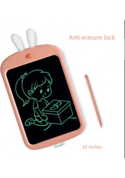 LCD Yazma Tableti 10 Inç Ekran Çizim Tableti, Çocuklar Için Doodle ve Karalama Tahtaları, 3 - 12 Yaşındaki Kızlar Için Elektronik Eğitici Öğrenme Oyuncakları (Pembe)1 (Yurt Dışından)