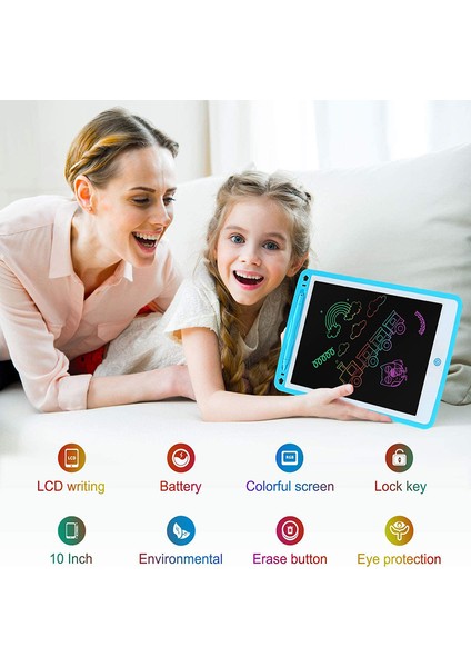 12 Inç LCD Yazma Doodle Tablet Renkli Çizim Graffiti Kurulu Taşınabilir Scribbler Işık Çizim Pedleri 3-6 Yıl Yürümeye Başlayan Çocuk Için1 (Yurt Dışından)