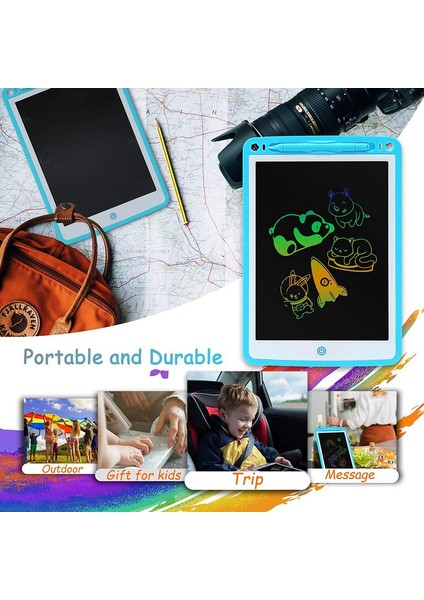 12 Inç LCD Yazma Doodle Tablet Renkli Çizim Graffiti Kurulu Taşınabilir Scribbler Işık Çizim Pedleri 3-6 Yıl Yürümeye Başlayan Çocuk Için1 (Yurt Dışından)